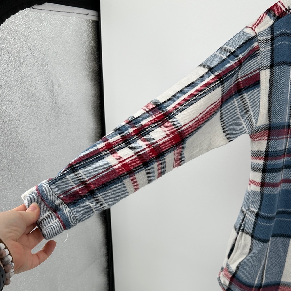 Maurices Red and Blue Plaid Shirt - Picture 3 of 14